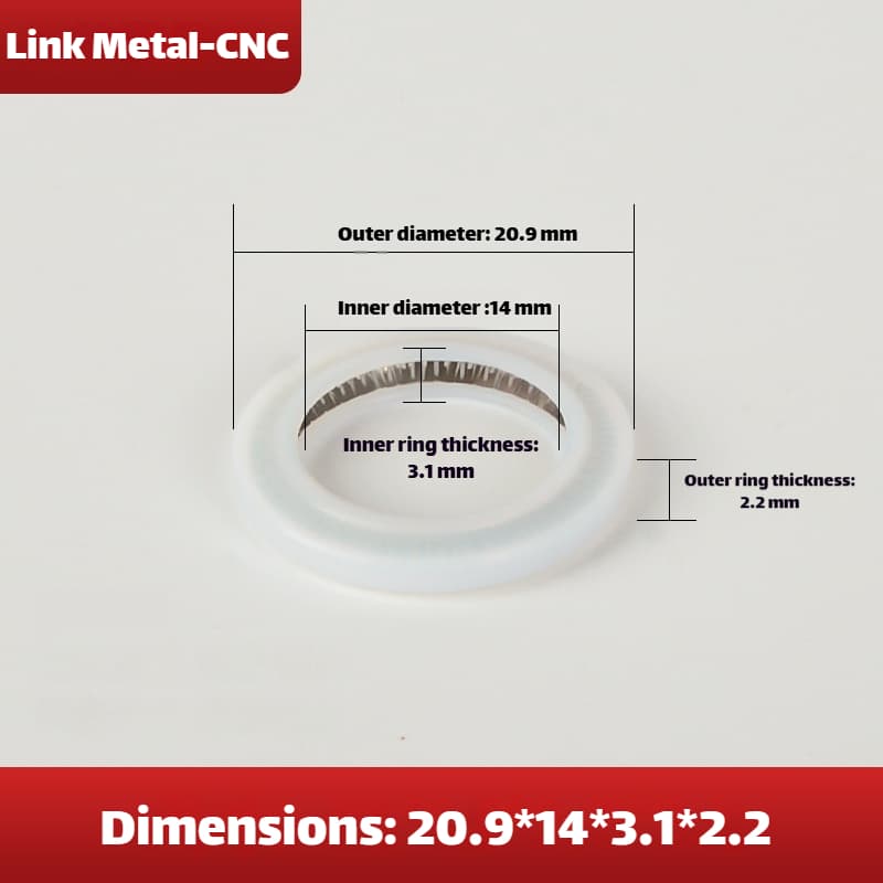 Link Metal CNC Universal Lens Gasket 20.9×14×3.1×2.2mm