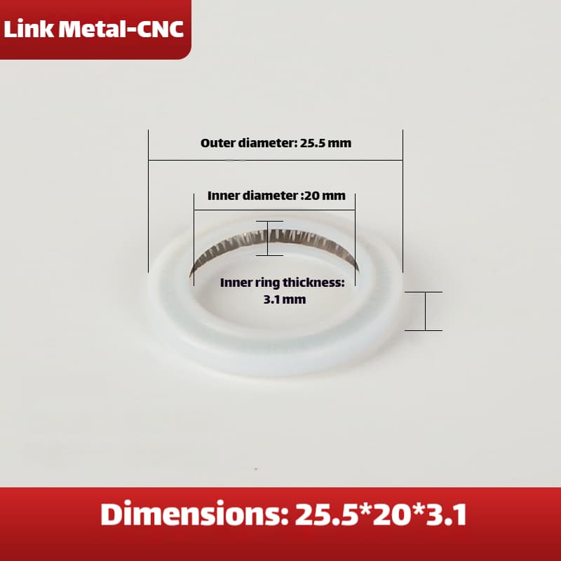 Link Metal CNC Universal Lens Gasket 25.5×20×3.1mm