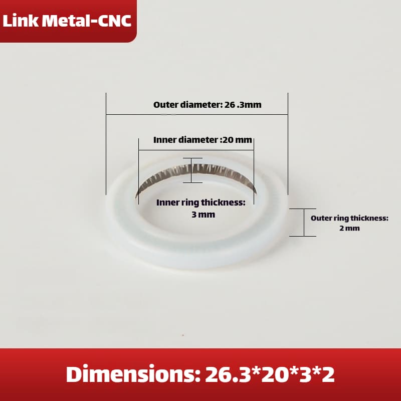 Link Metal CNC Universal Lens Gasket 26.3×20×3×2mm
