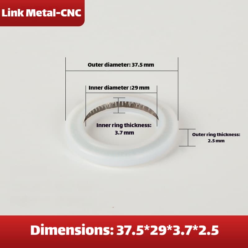 Link Metal CNC Universal Lens Gasket 37.5×29×3.7×2.5mm