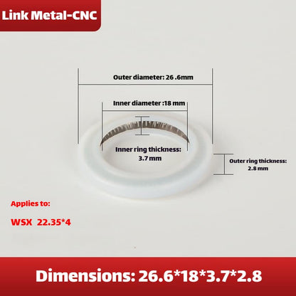 Link Metal CNC Lens Gasket 26.6×18×3.7×2.8mm For WSX 22.35×4mm