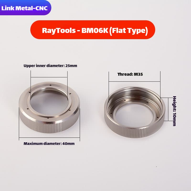 Link Metal CNC BM06K Flat type Locking Ring for RAYTOOLS Laser Cutting Heads