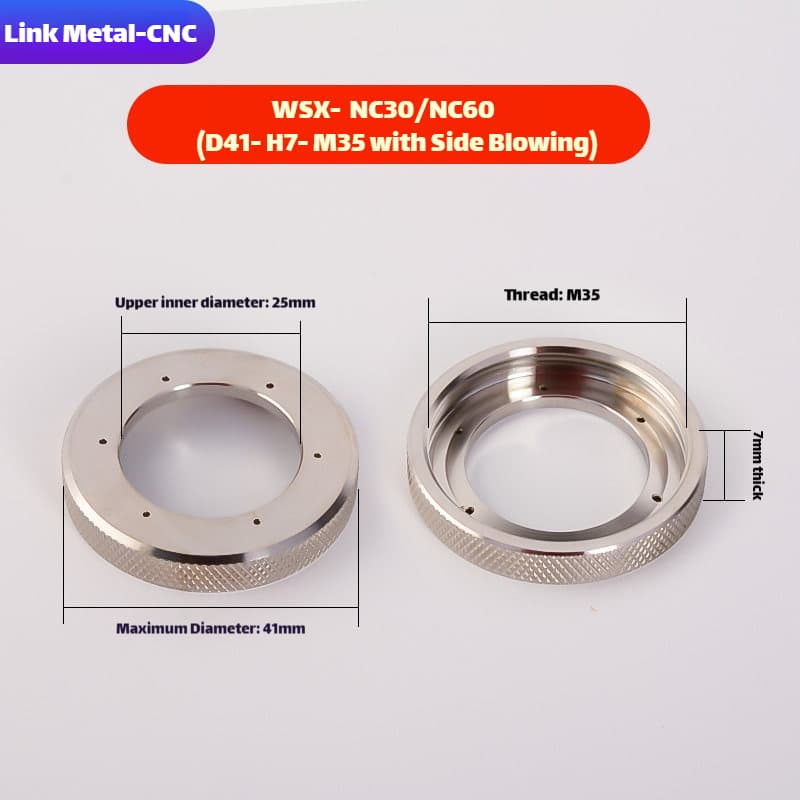 Link Metal CNC NC30/NC60 Side Blow Locking Ring for WSX Laser Cutting Heads