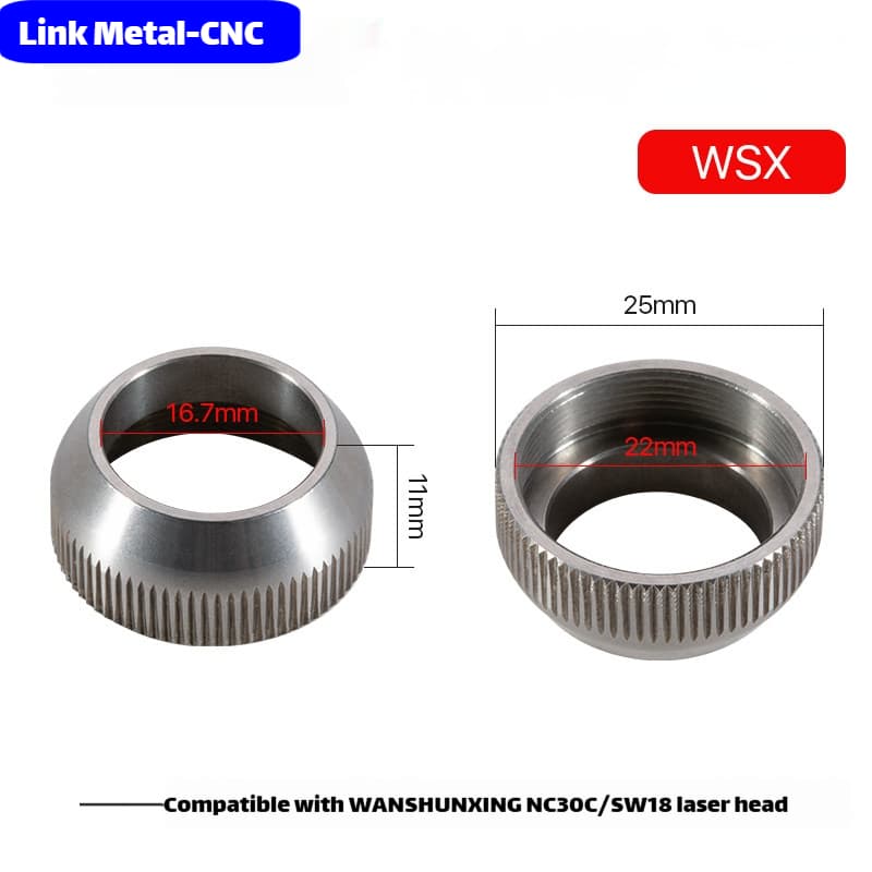 Link Metal CNC NC30C/SW18 Locking Ring for WSX Laser Cutting Heads