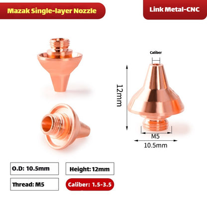 Link Metal CNC Mazak-M5 Type Single Layer Laser Cutting Nozzle