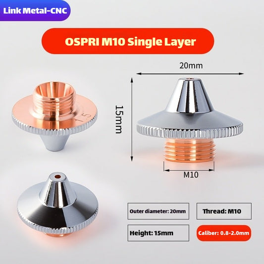 Link Metal CNC OSPRI 3D-M10 Type Single Layer Chrome Laser Cutting Nozzle