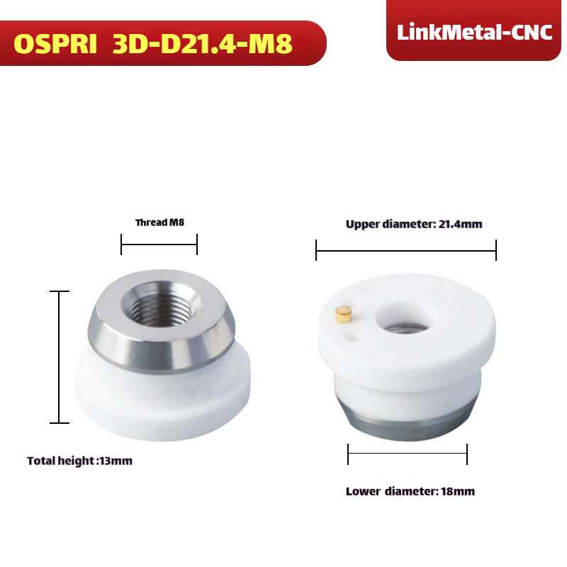 Link Metal CNC 3D-M8-D21.4 Ceramic Ring for OSPRI Cutting Heads
