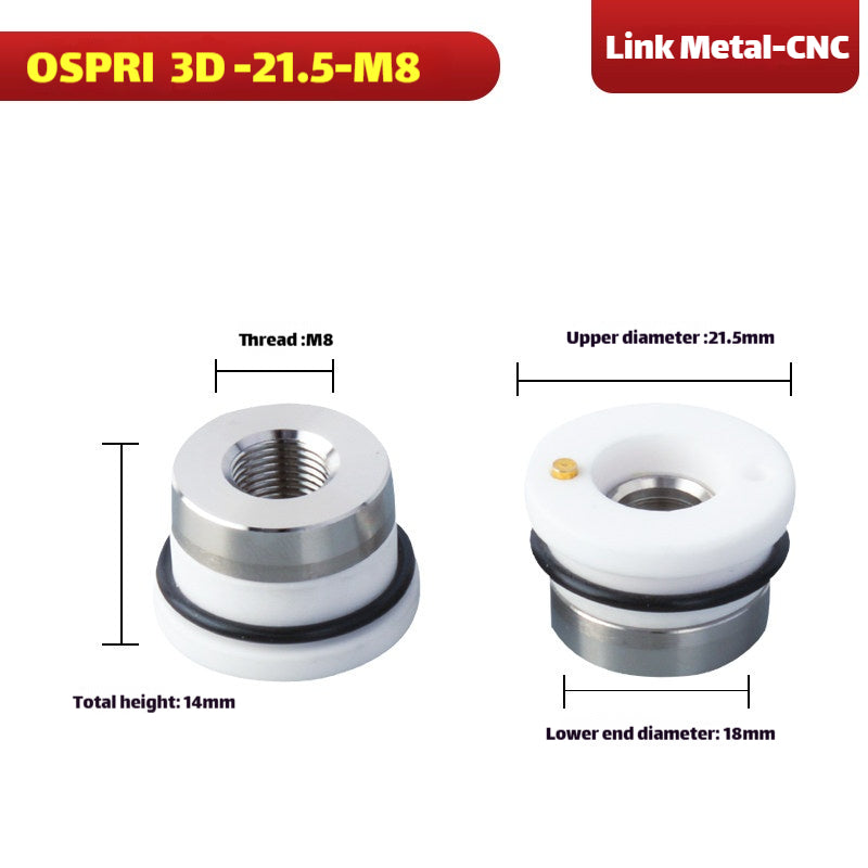 Link Metal CNC 3D-M8-D21.5 Ceramic Ring for OSPRI Cutting Heads