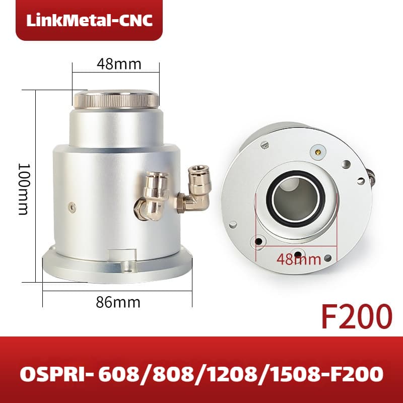 Link Metal CNC OSPRI Nozzle Connector & Capacitive Height Sensor for 608/808/1208/1508 - F200 Fiber Laser Cutting Heads