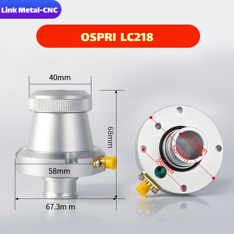 Link Metal CNC OSPRI Nozzle Connector & Capacitive Height Sensor for LC218 Fiber Laser Cutting Heads