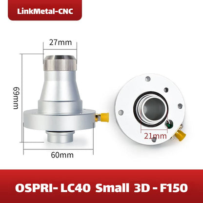 Link Metal CNC OSPRI Nozzle Connector & Capacitive Height Sensor for LC40 3D - F150 Short Fiber Laser Cutting Heads