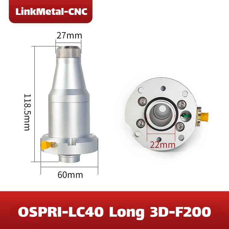 Link Metal CNC OSPRI Nozzle Connector & Capacitive Height Sensor for LC40 3D - F200 Long Fiber Laser Cutting Heads
