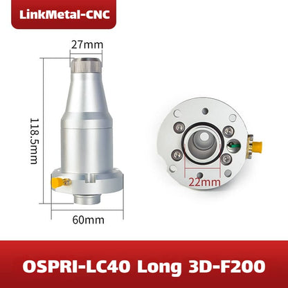 Link Metal CNC OSPRI Nozzle Connector & Capacitive Height Sensor for LC40 3D - F200 Long Fiber Laser Cutting Heads