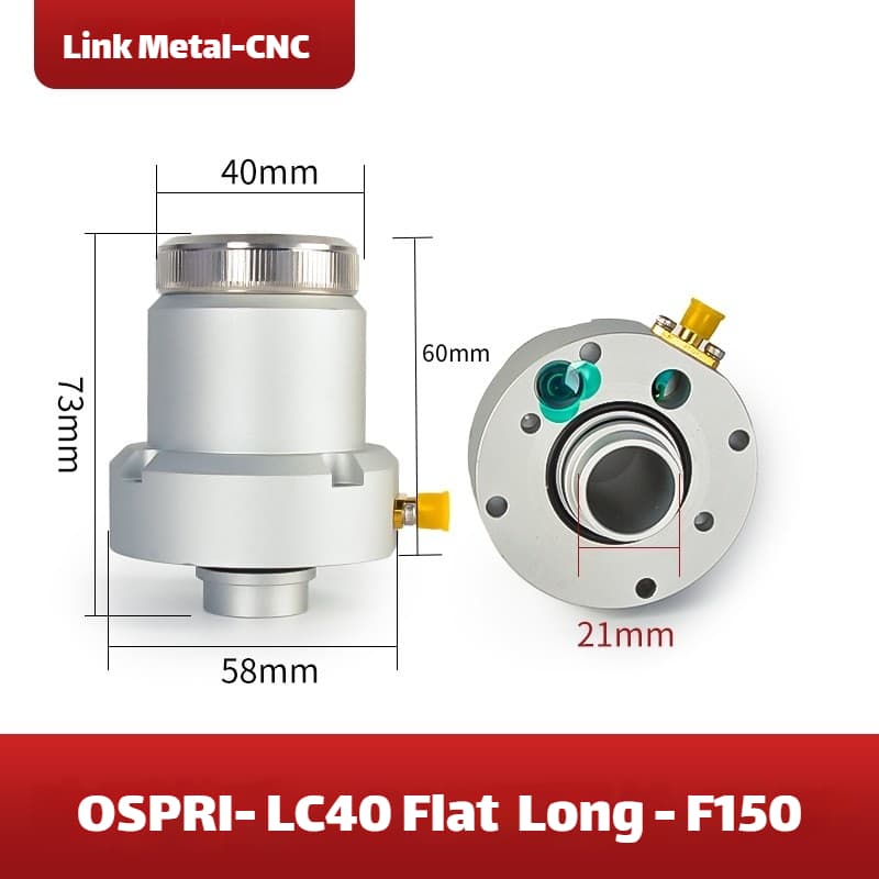Link Metal CNC OSPRI Nozzle Connector & Capacitive Height Sensor for LC40 Flat - F150-H73 Fiber Laser Cutting Heads