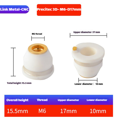 Link Metal CNC 3D-M6-D17 Ceramic Ring for Precitec Cutting Heads