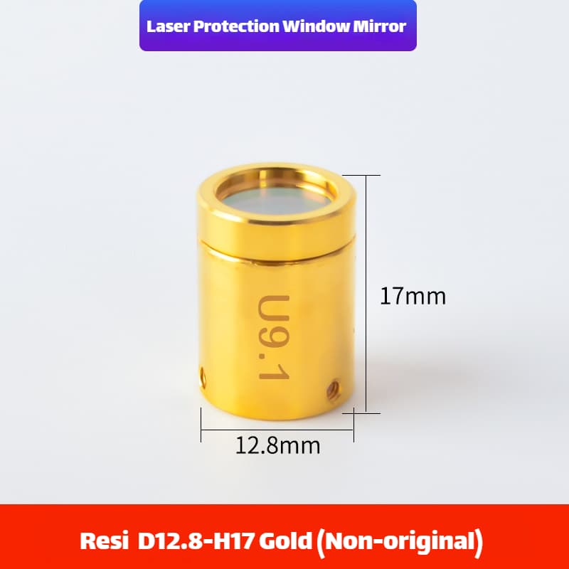 Link Metal CNC Hotc QBH Protective Cap D12.8-H17 Gold Compatible for Fiber Laser Source