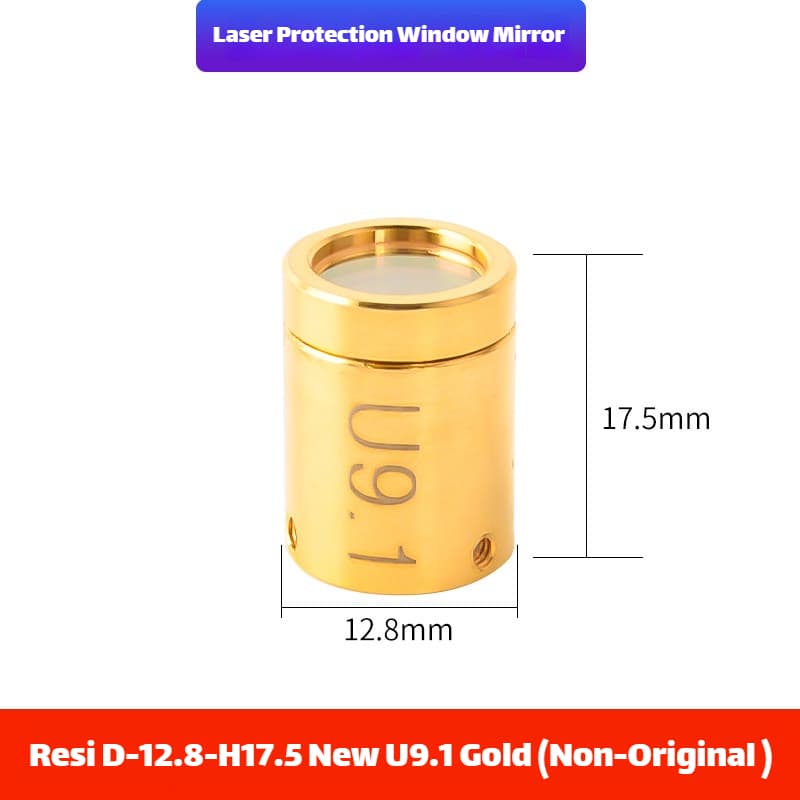 Link Metal CNC Hotc QBH Protective Cap D12.8-H17.5 Gold Compatible for Fiber Laser Source