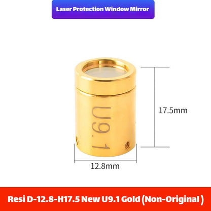 Link Metal CNC Hotc QBH Protective Cap D12.8-H17.5 Gold Compatible for Fiber Laser Source
