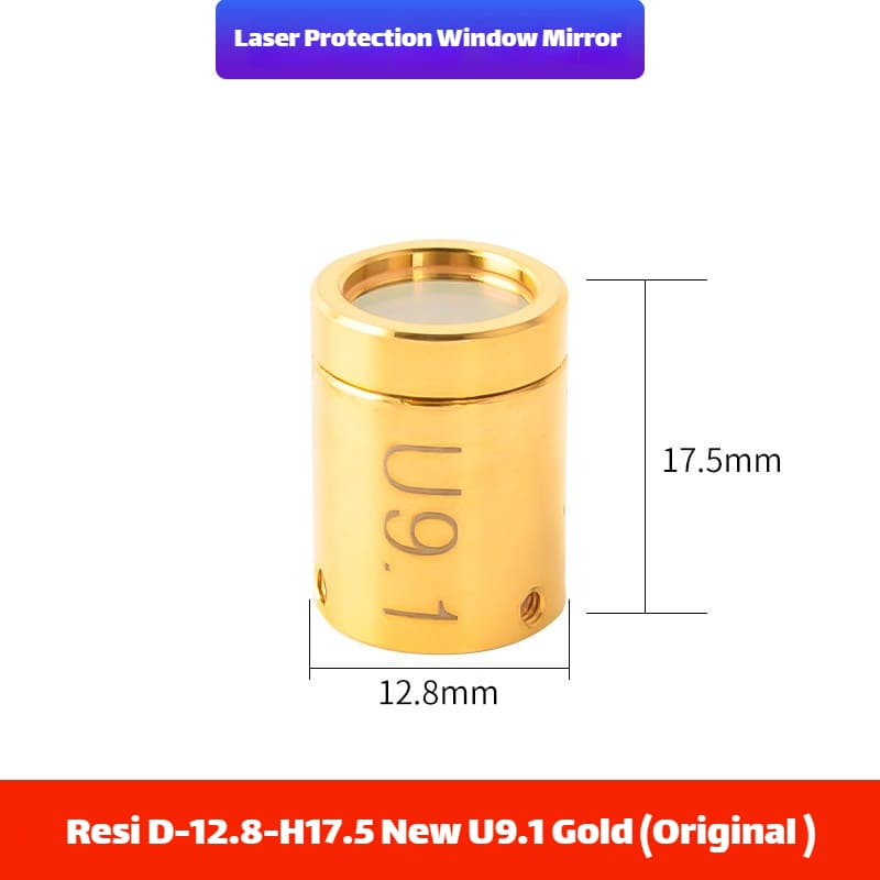 Link Metal CNC Hotc QBH Protective Cap D12.8-H17.5 Gold Original for Fiber Laser Source