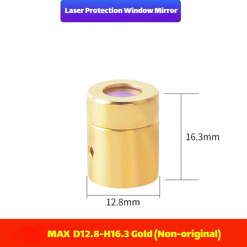 Link Metal CNC Maxphotonics QBH Protective Cap D12.8-H16.3 Gold Compatible for Fiber Laser Source