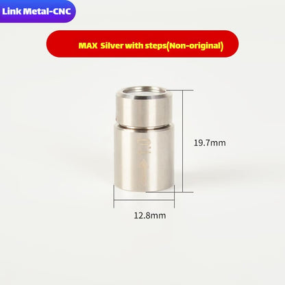 Link Metal CNC Maxphotonics QBH Protective Cap D12.8-H19.7 With Step Silver Compatible for Fiber Laser Source