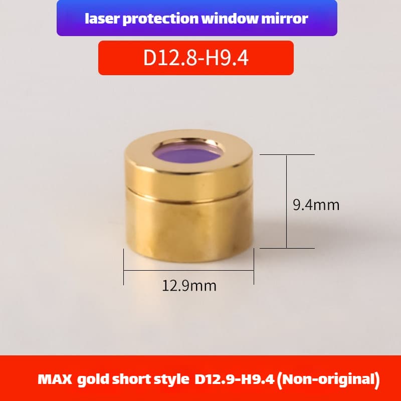 Link Metal CNC Maxphotonics QBH Protective Cap D12.9-H9.4 Gold Compatible for Fiber Laser Source
