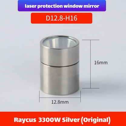 Link Metal CNC Raycus QBH Protective Cap D12.8-H16 3300W Silver Original for Fiber Laser Source