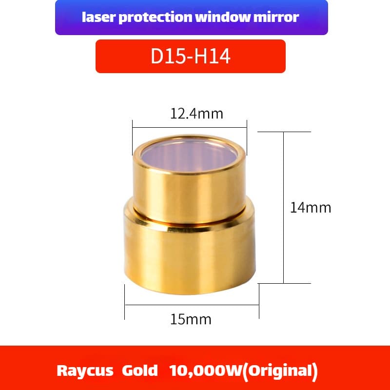 Link Metal CNC Raycus QBH Protective Cap D15-H14 10000W Gold Original for Fiber Laser Source