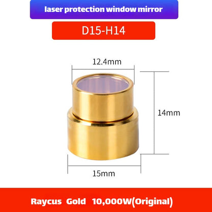 Link Metal CNC Raycus QBH Protective Cap D15-H14 10000W Gold Original for Fiber Laser Source