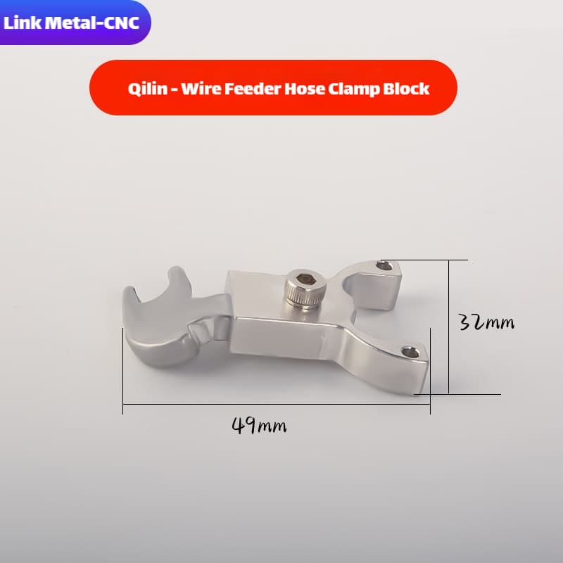 Link Metal CNC Wire Feed Hose Clamp Block for Qilin Welding Torch