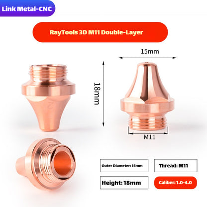 Link Metal CNC Raytools 3D-M11 Type Double Layer Laser Cutting Nozzle
