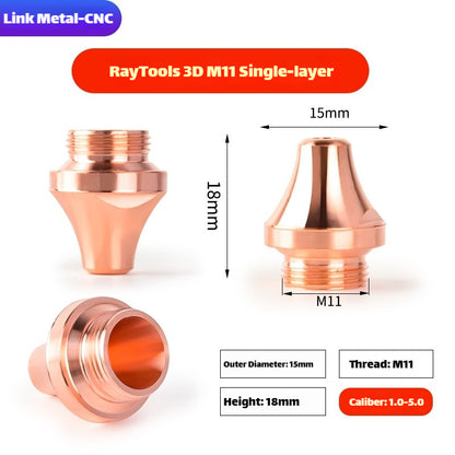 Link Metal CNC Raytools 3D-M11 Type Single Layer Laser Cutting Nozzle