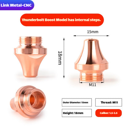 Link Metal CNC Raytools 3D-M11 Type Thunderbolt Boost Laser Cutting Nozzle