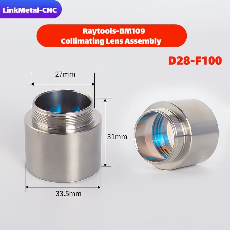 Link Metal CNC RayTools Collimating Lens Assembly for BM109 D28-F100 Fiber Laser Cutting Heads