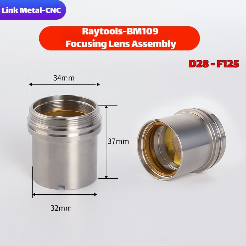 Link Metal CNC RayTools Focusing Lens Assembly for BM109 D28-F125 Fiber Laser Cutting Heads
