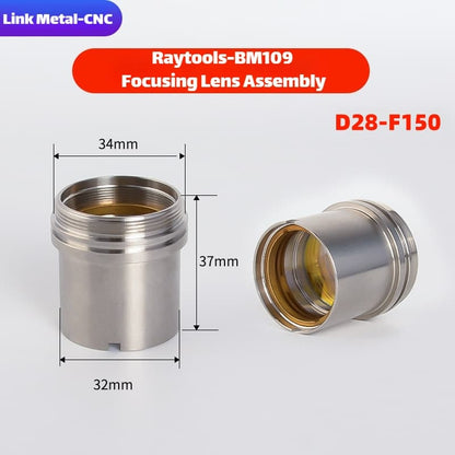 Link Metal CNC RayTools Focusing Lens Assembly for BM109 D28-F150 Fiber Laser Cutting Heads
