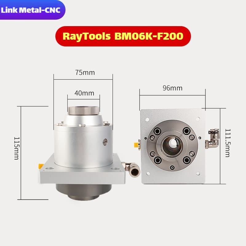 Link Metal CNC RayTools Nozzle Connector & Capacitive Height Sensor for BM06K-F200 Fiber Laser Cutting Heads