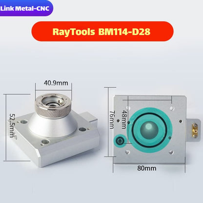 Link Metal CNC RayTools Nozzle Connector & Capacitive Height Sensor for BM114-D28 Fiber Laser Cutting Heads