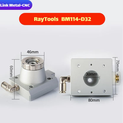 Link Metal CNC RayTools Nozzle Connector & Capacitive Height Sensor for BM114S-D32 Fiber Laser Cutting Heads