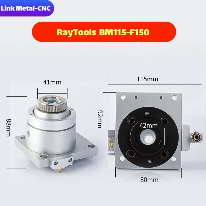 Link Metal CNC RayTools Nozzle Connector & Capacitive Height Sensor for BM115-F150 Fiber Laser Cutting Heads