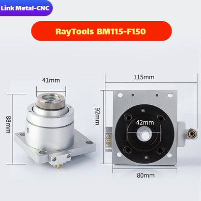Link Metal CNC RayTools Nozzle Connector & Capacitive Height Sensor for BM115-F150 Fiber Laser Cutting Heads