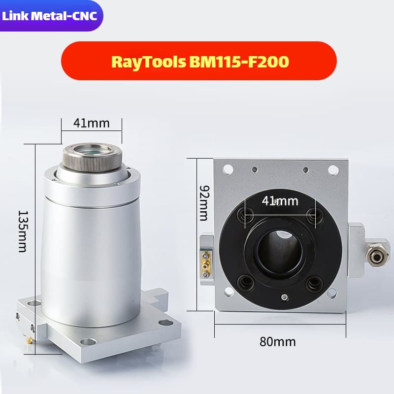 Link Metal CNC RayTools Nozzle Connector & Capacitive Height Sensor for BM115-F200 Fiber Laser Cutting Heads