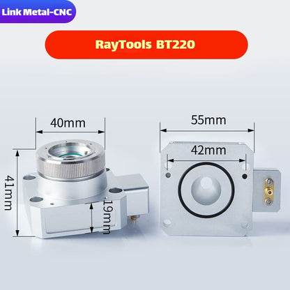 Link Metal CNC RayTools Nozzle Connector & Capacitive Height Sensor for BT220 - Flat Fiber Laser Cutting Heads