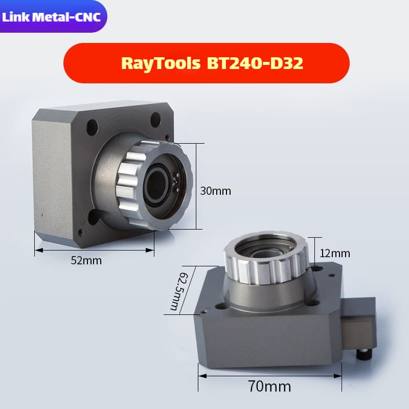 Link Metal CNC RayTools Nozzle Connector & Capacitive Height Sensor for BT240-D32 Fiber Laser Cutting Heads
