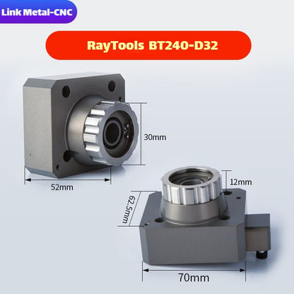 Link Metal CNC RayTools Nozzle Connector & Capacitive Height Sensor for BT240-D32 Fiber Laser Cutting Heads
