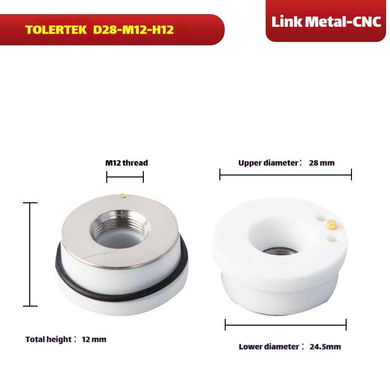 Link Metal CNC D28-M12-H12 Ceramic Ring for Tolertek Cutting Heads