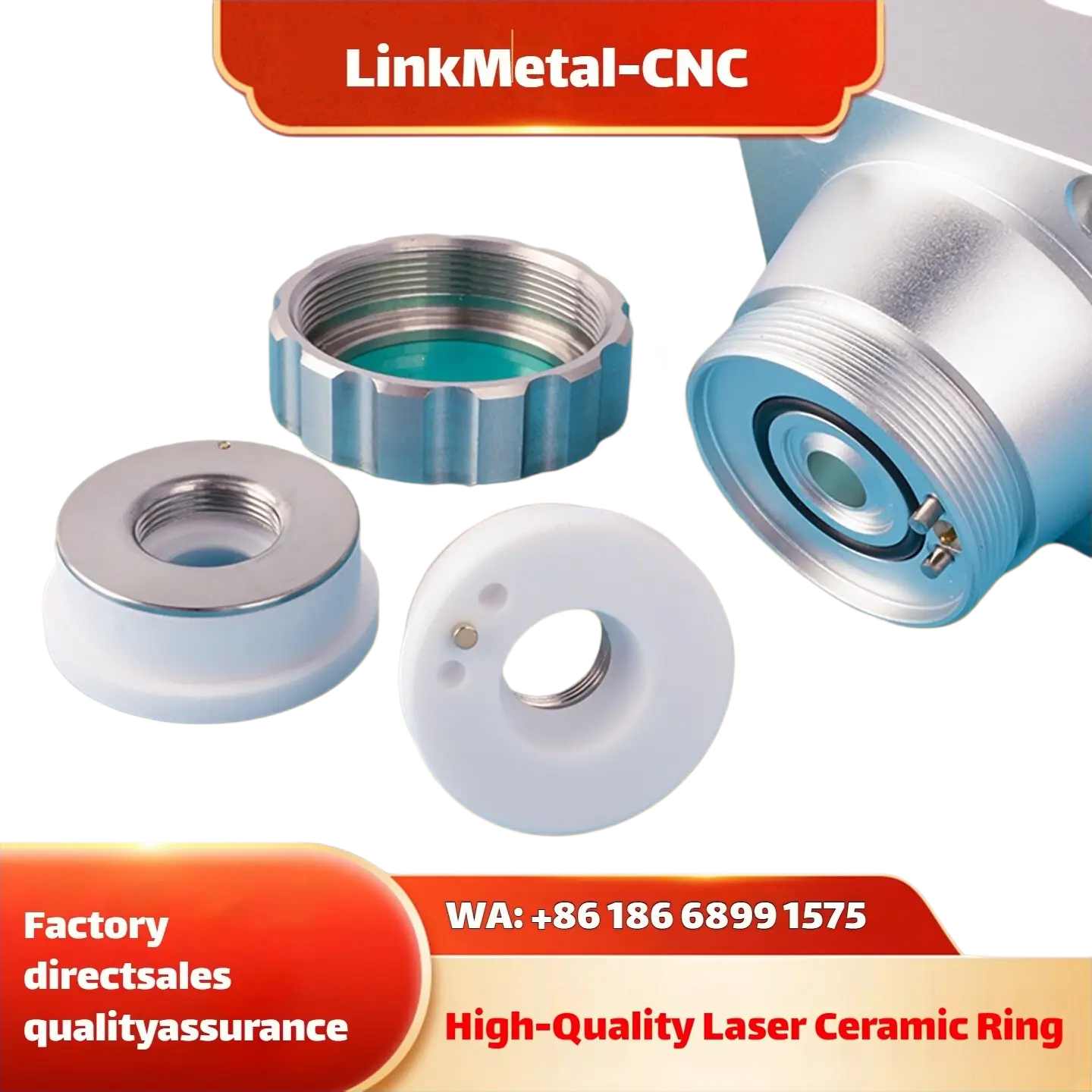 Link Metal CNC Tolertek Ceramic Ring Detail Display