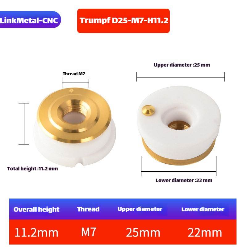 Link Metal CNC M7-D25-H11.2 Ceramic Ring for Trumpf Cutting Heads