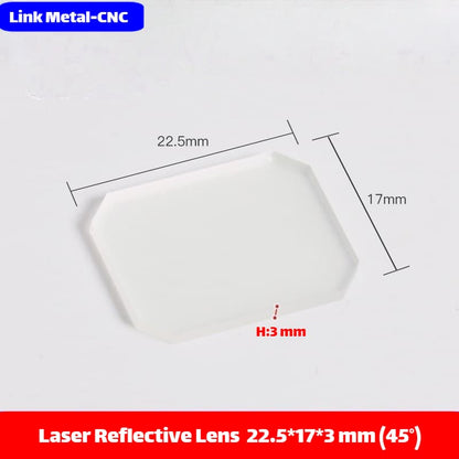 Link Metal CNC 22.5×17×3mm (45°) Reflective Mirror for Welding Torch