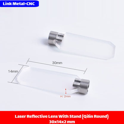 Link Metal CNC 30×14×2mm QILIN Round with Bracket Reflective Mirror
